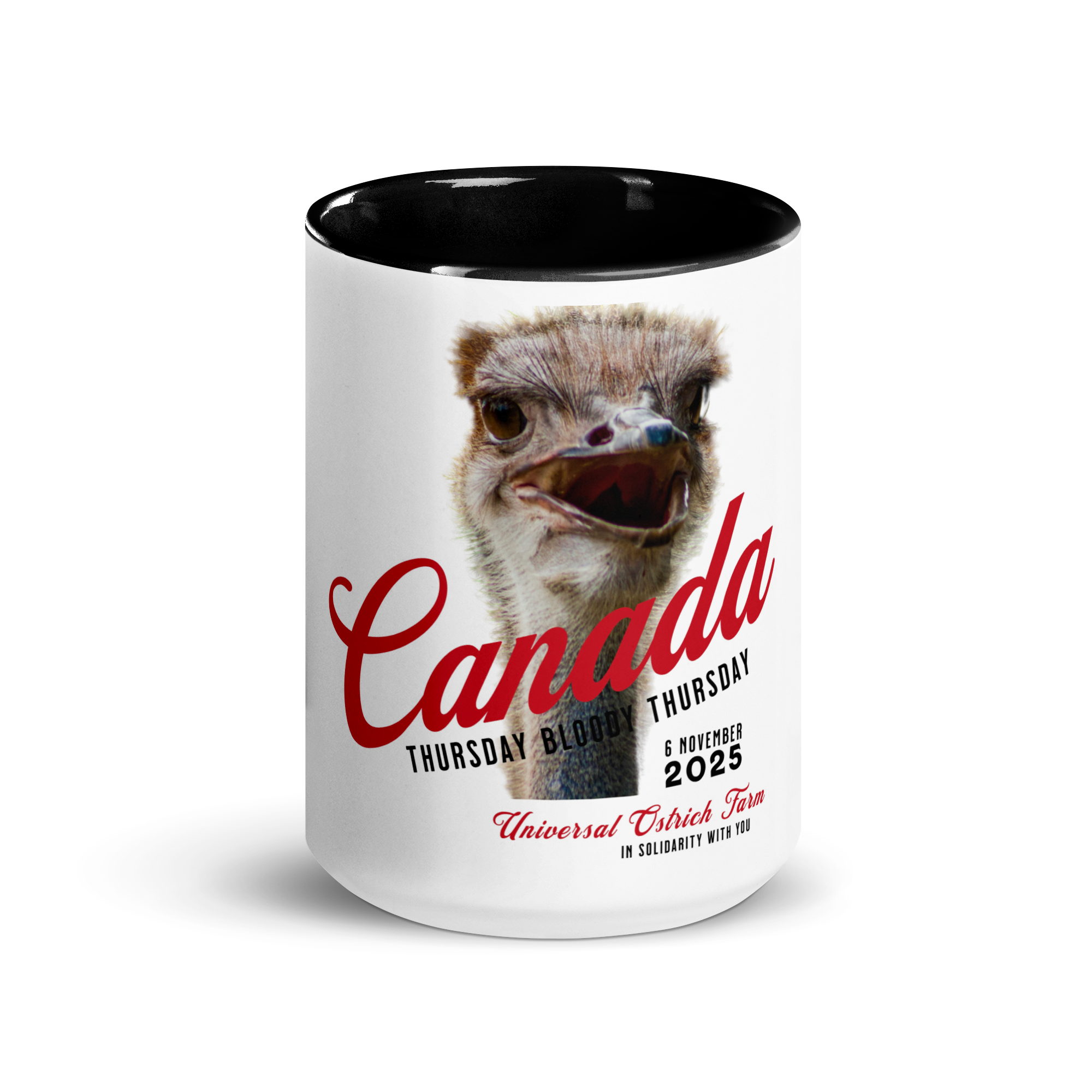 Canada Ostrich Farm Remembrance Mug for charity (15 oz)