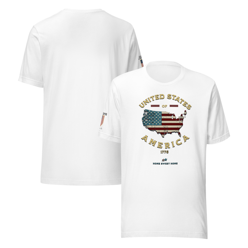 Americans Unite Patriotic 1776 USA 250 Proud American Citizen Unisex T-shirt (XS-3X) 5 COLORS
