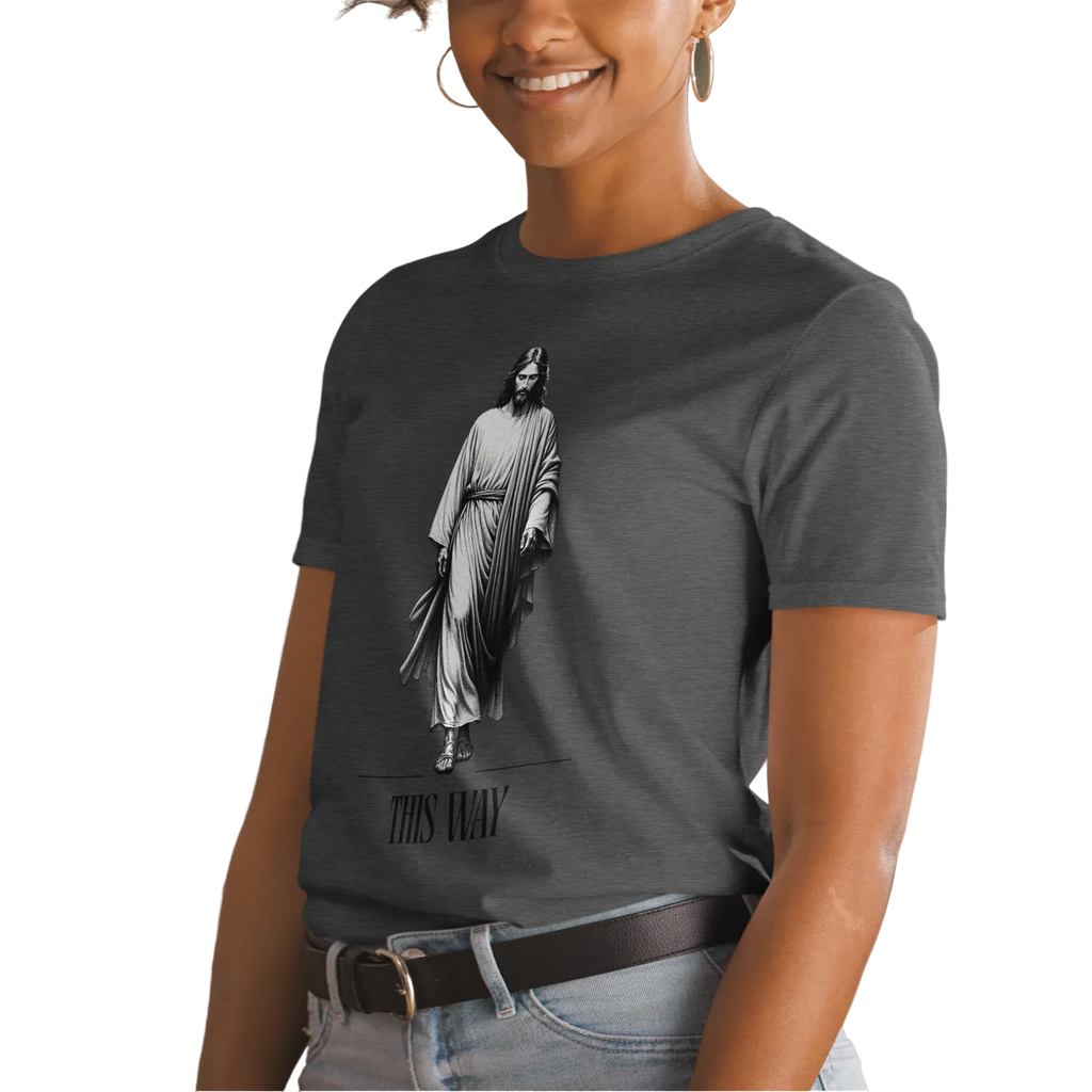 Religiously, Faithfully Following Jesus This Way Unisex T-shirt (S-2X) 3 COLORS