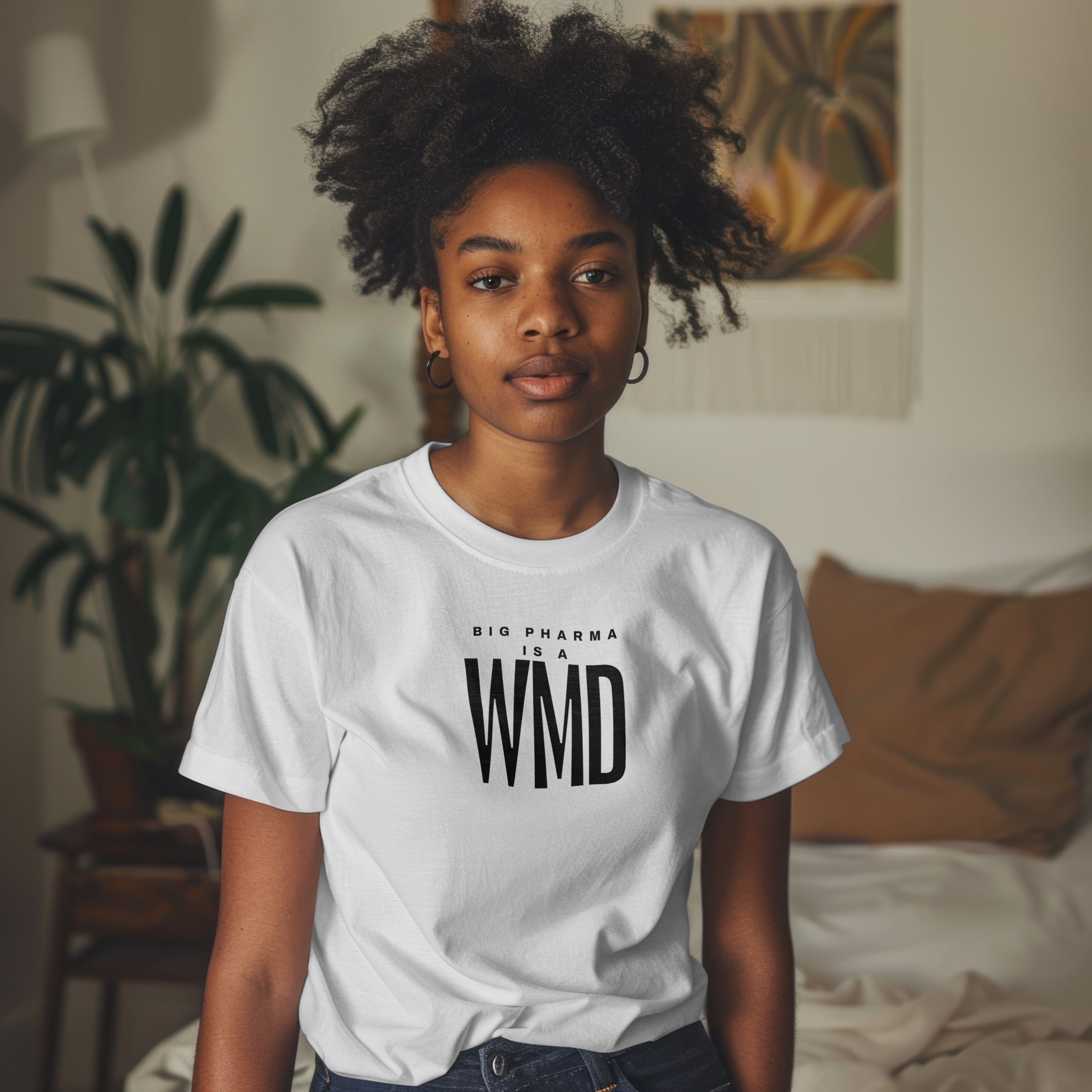 Big Pharma is a WMD tee, simple (6 color options) S-2X