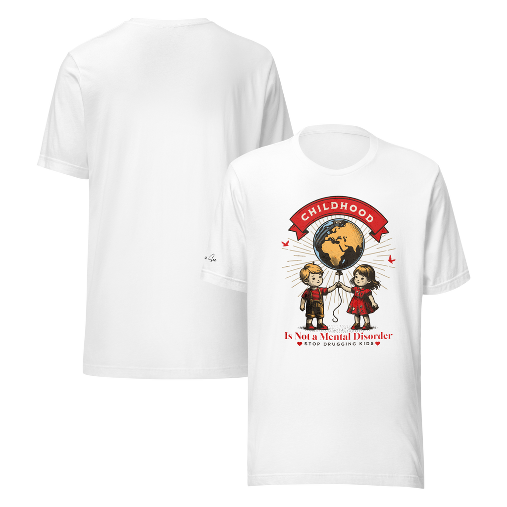 Whimsy, Retro, and Reflective Childhood Mental Health Premium Unisex T-Shirt (XS-2X) 4 Colors
