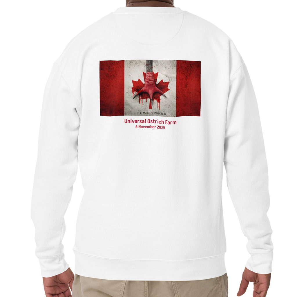 Canada Ostrich Farm Remembrance Flag & Foot Sweatshirt for charity (3 color options) S-2X