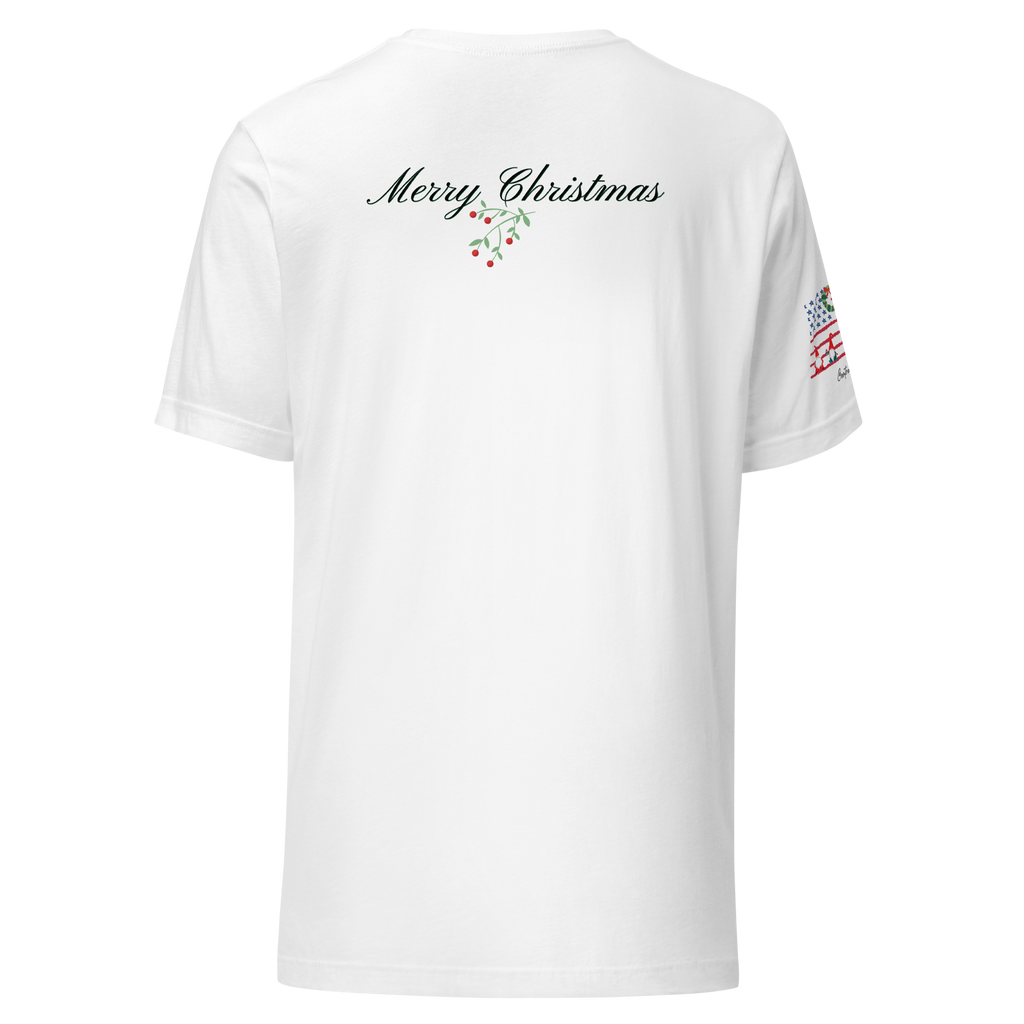 Merry Christmas Patriotic T-Shirt (4 color options) S-2X