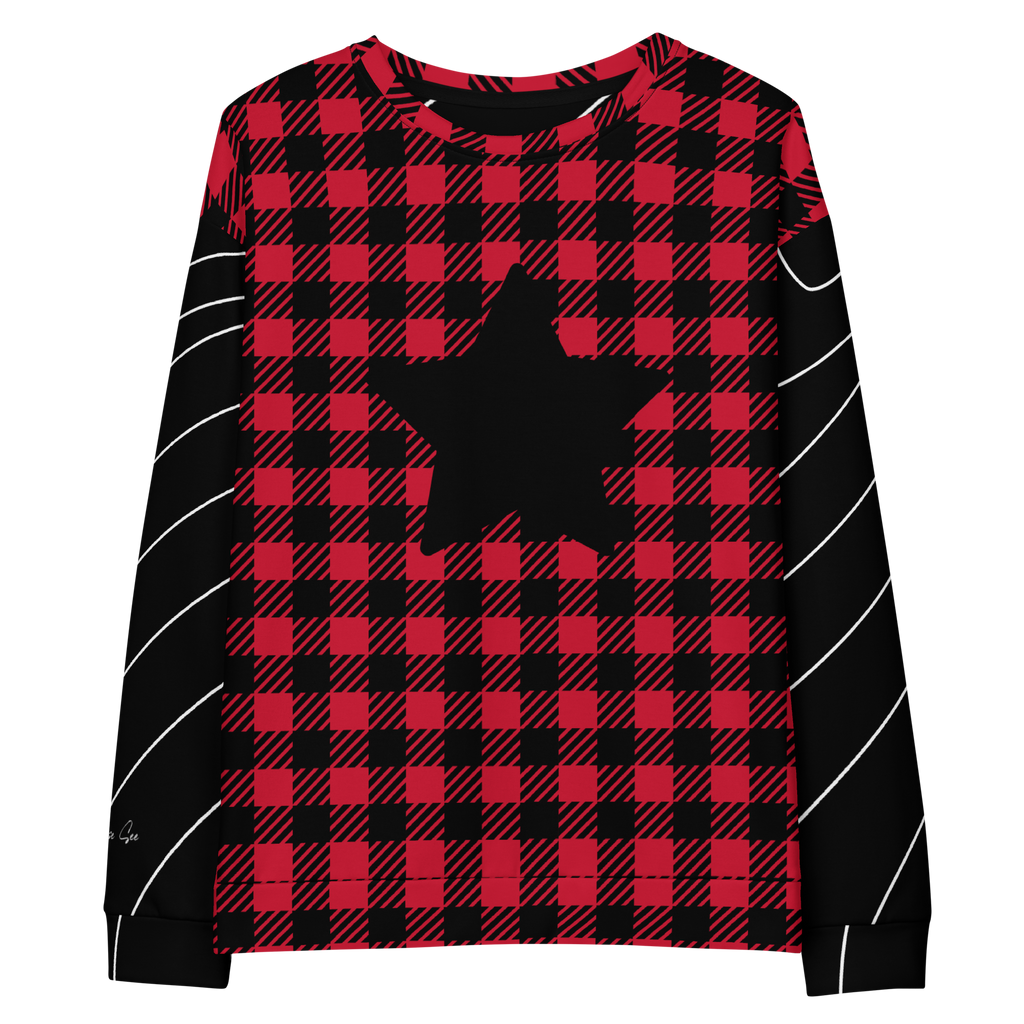 Plaid Star Sweatshirt (S-2X)