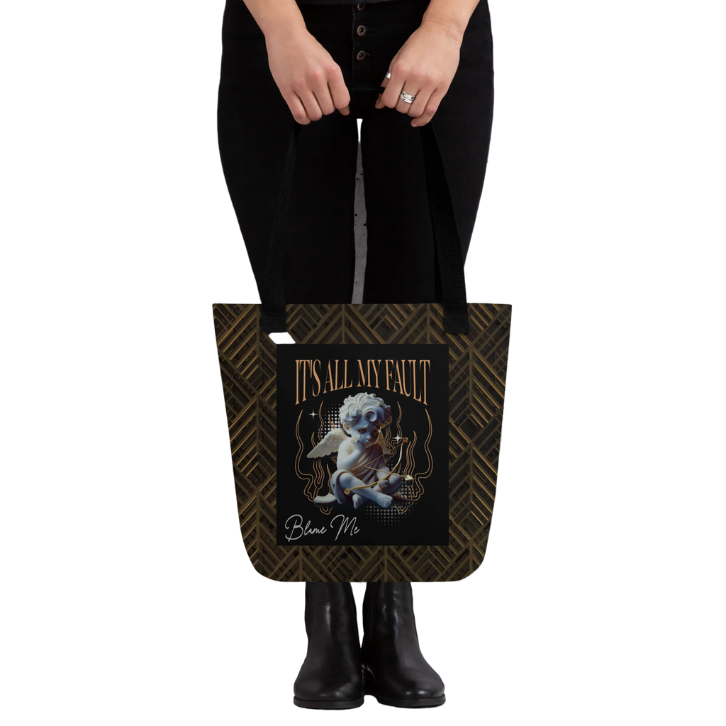 Sassy, Satirical, Adorably Angelic It's All My Fault Blame Me Tote Bag - 2 COLORS