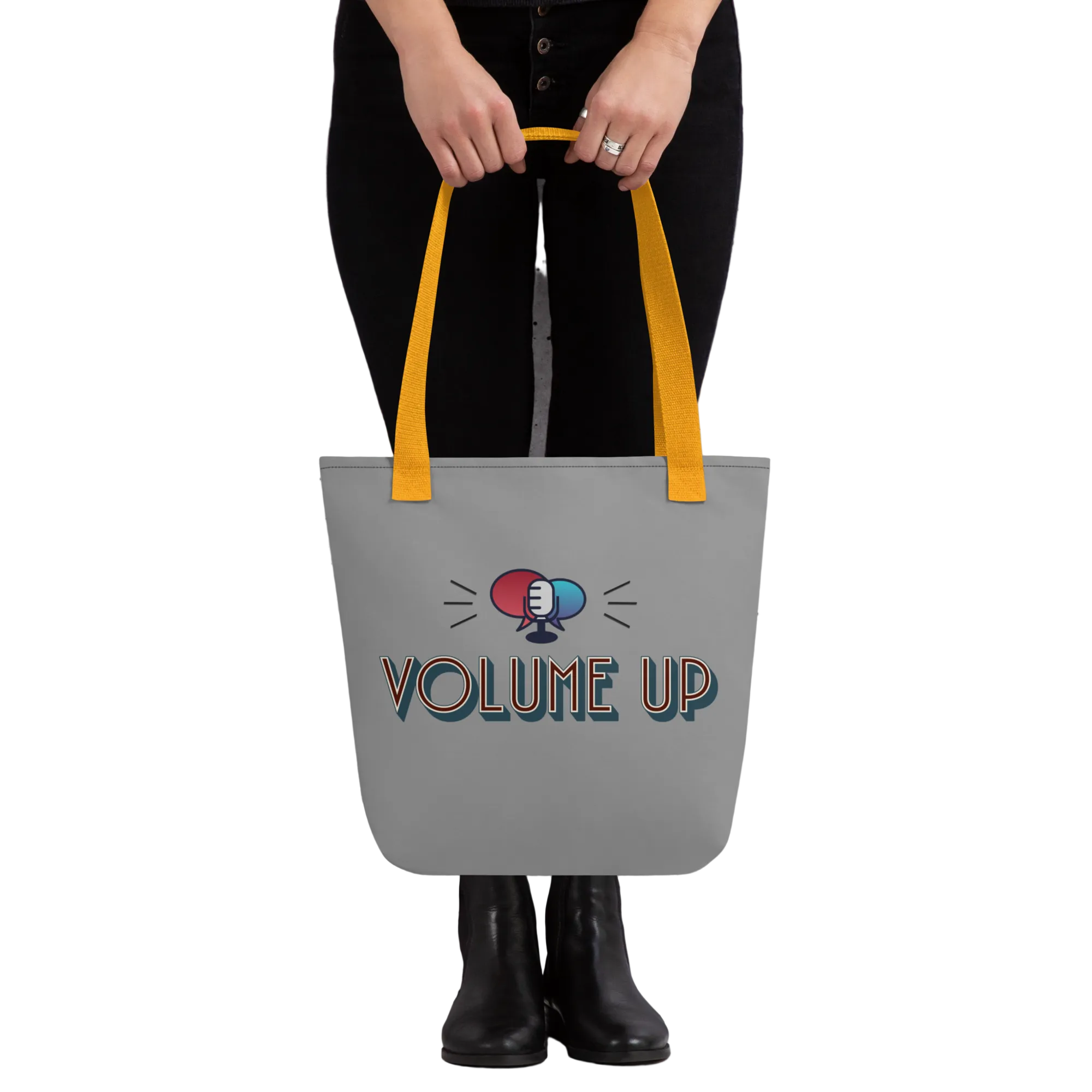 Retro, Vibrant, and Empowering Signature VOLUME UP All-Ages Tote Bag - 2 COLORS