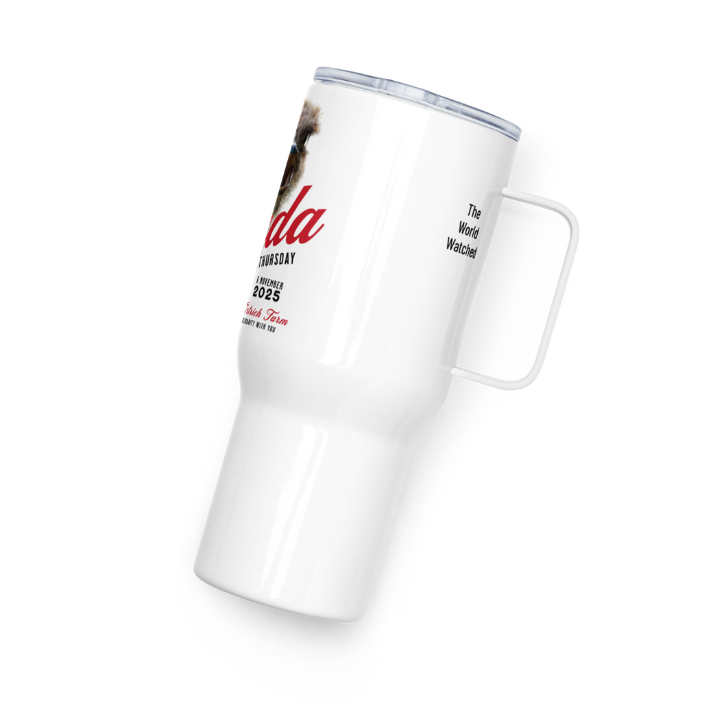 Canada Ostrich Farm Remembrance Travel Mug for charity (25 oz)