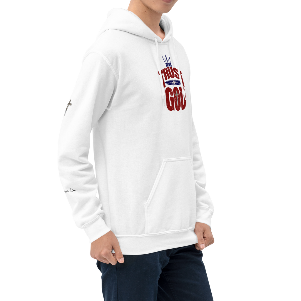 Faithful Praise and Glory Trust in God Chrome Cross & Crown Unisex Hoodie (S-2X) 4 COLORS