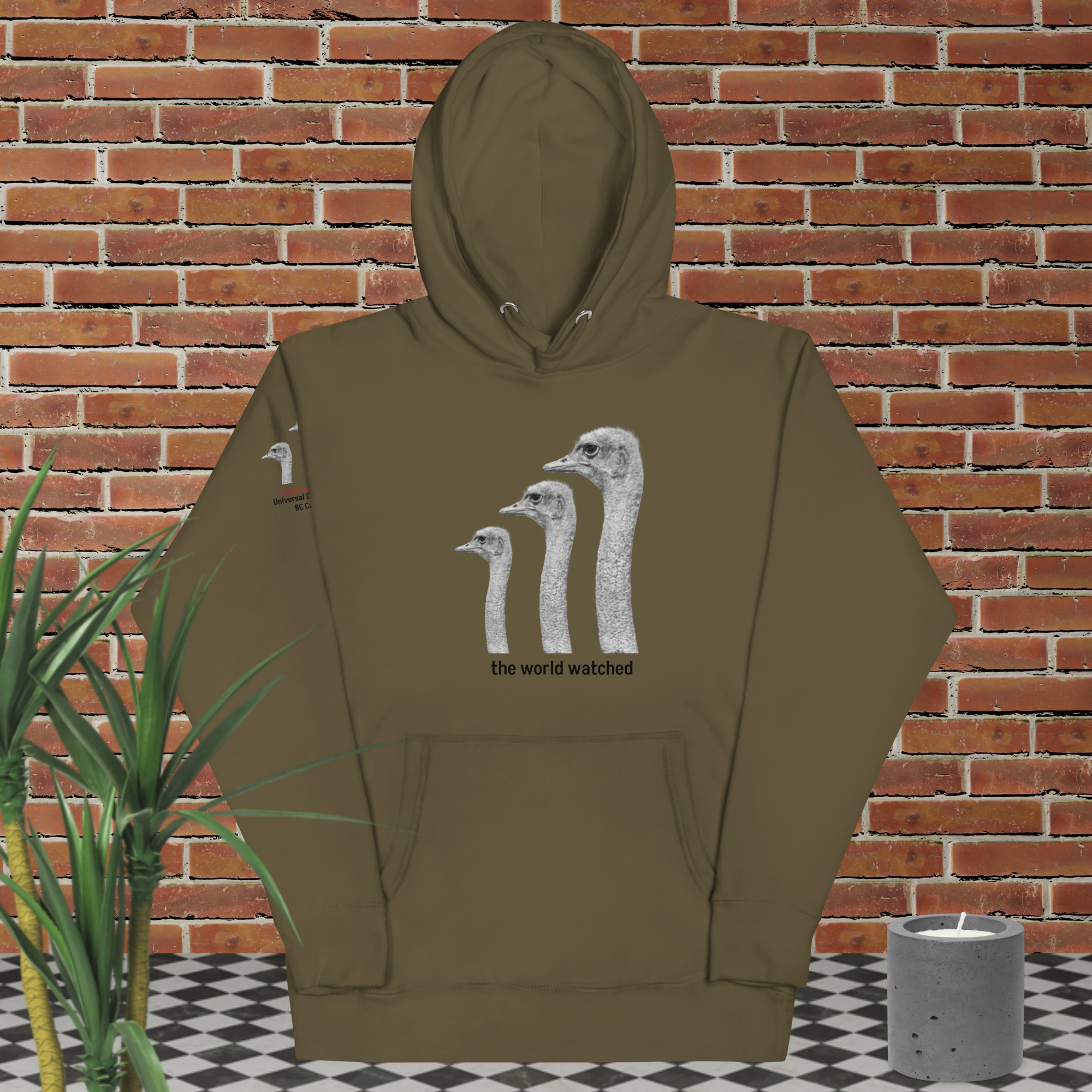 Canada Ostrich Farm Remembrance Hoodie for charity, Black Lettering (5 color options) S-2X