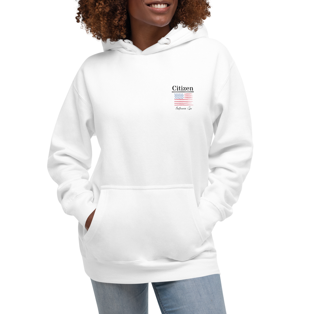 Celebratory All-American Patriotic 1776 USA 250 Proud American Citizen Unisex Hoodie (S-3X) 4 COLORS