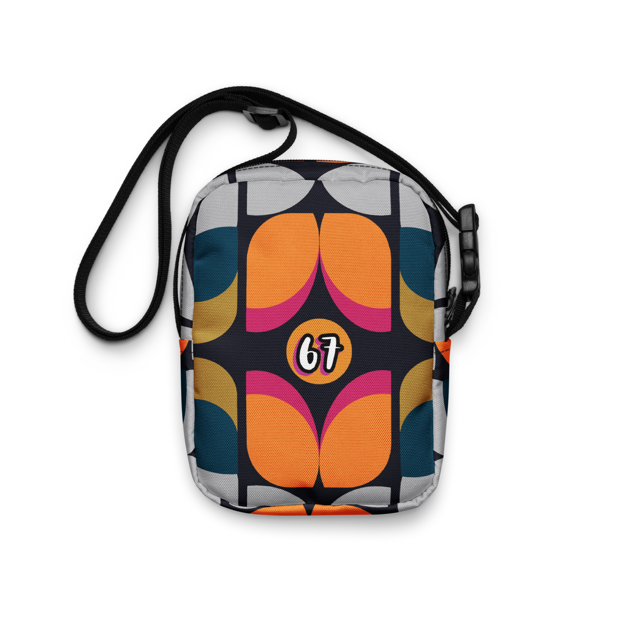 Hip, Trendy, Gen-Z Meets Bold, Vibrant Retro Mod 6-7 Crossbody & Hip Bag