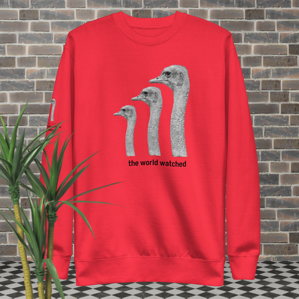 Canada Ostrich Farm Remembrance Sweatshirt for charity, Black Lettering (5 color options) S-2X