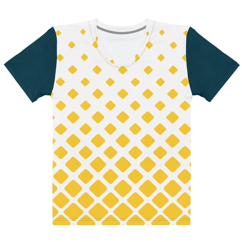 Zesty Sunshine and Joy Pink Lemon Salad Women's Color Block Prints T-shirt (S-2X)