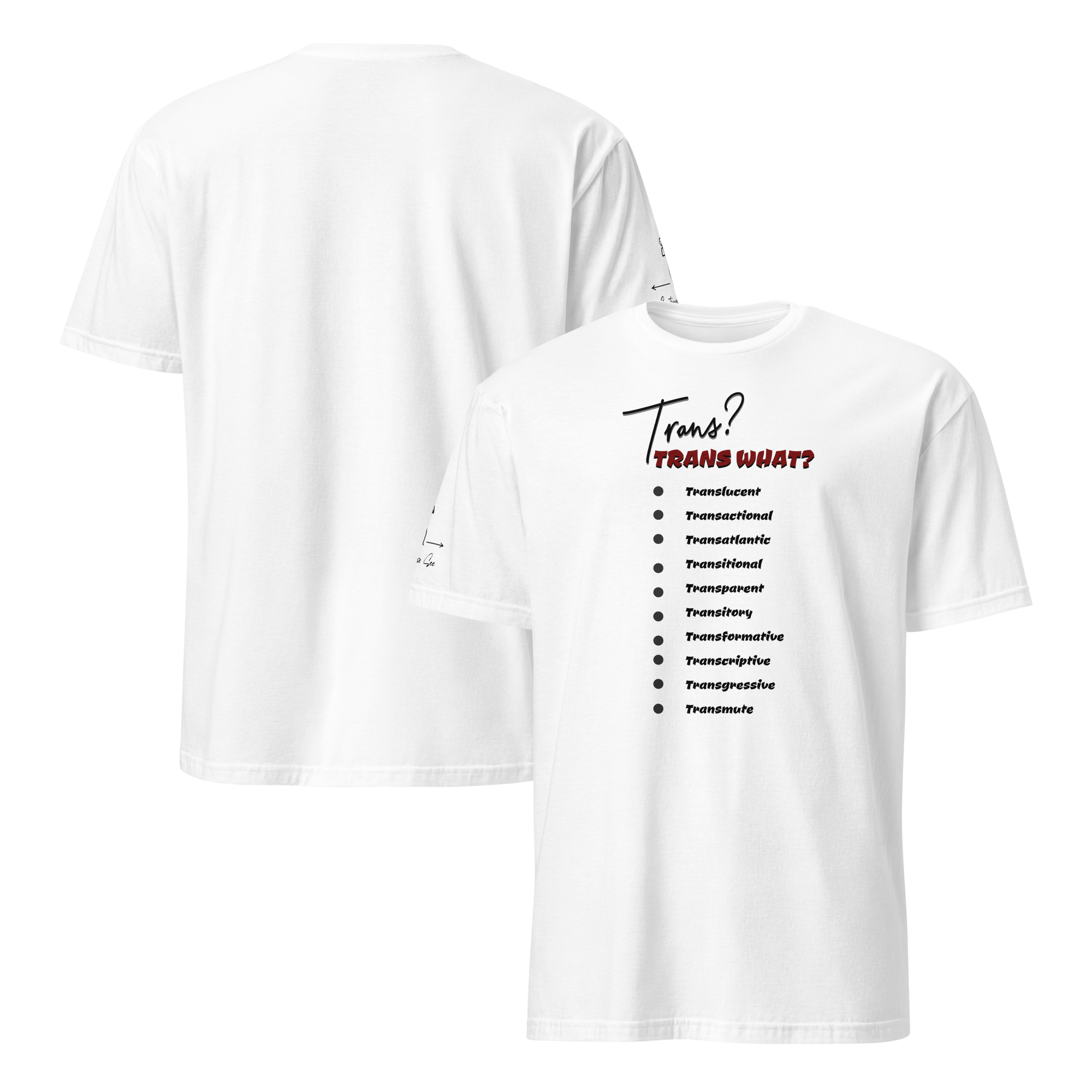 Playful, Jaunty, Smart-alecky What's Your Trans Unisex T-shirt (S-2X) 3 COLORS