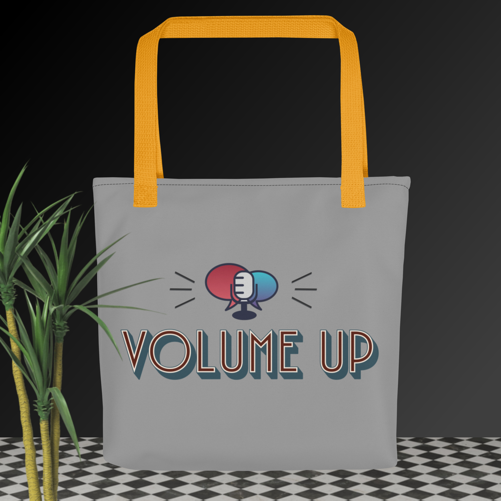 VOLUME UP Tote Bag (2 handle color options)