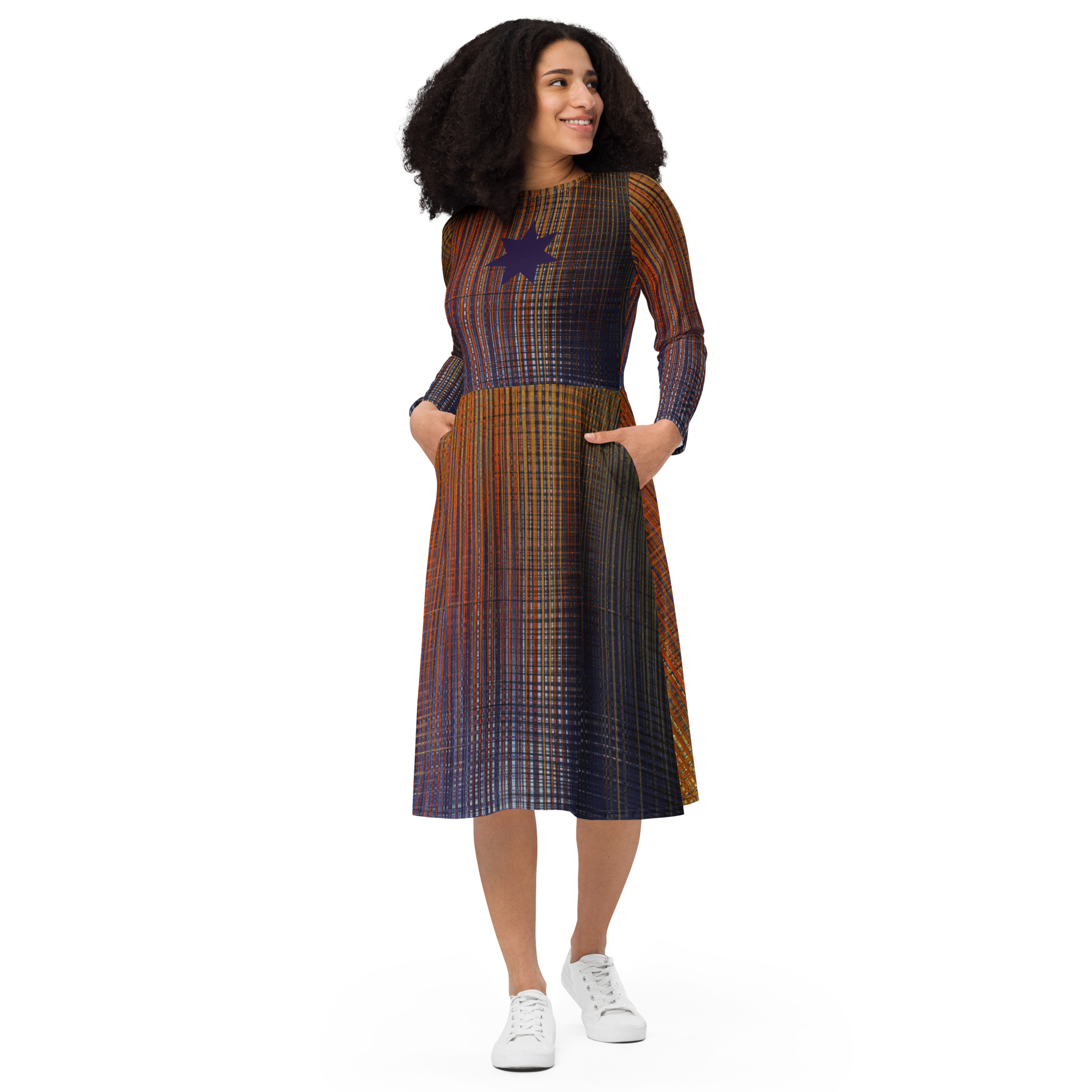 Stars on Fire Midi Pocket Dress