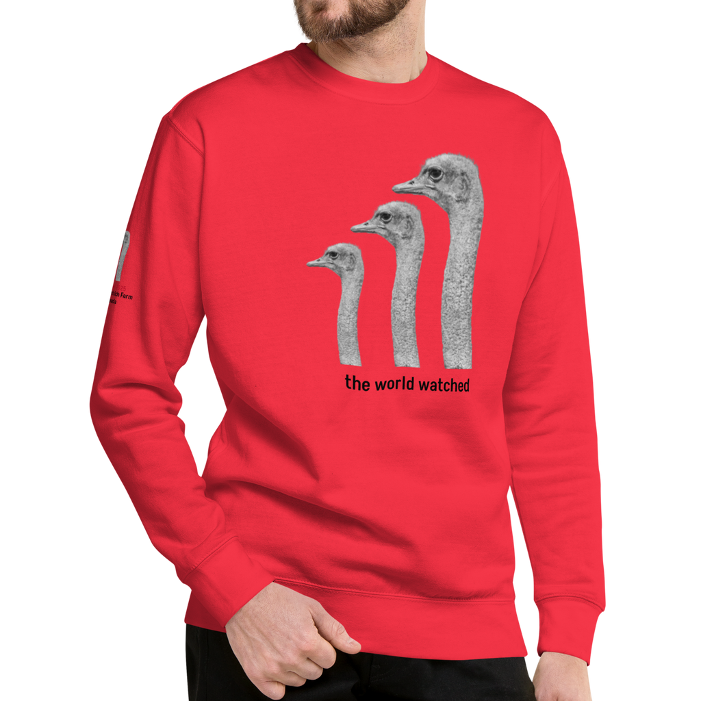 Canada Ostrich Farm Remembrance Sweatshirt for charity, Black Lettering (5 color options) S-2X