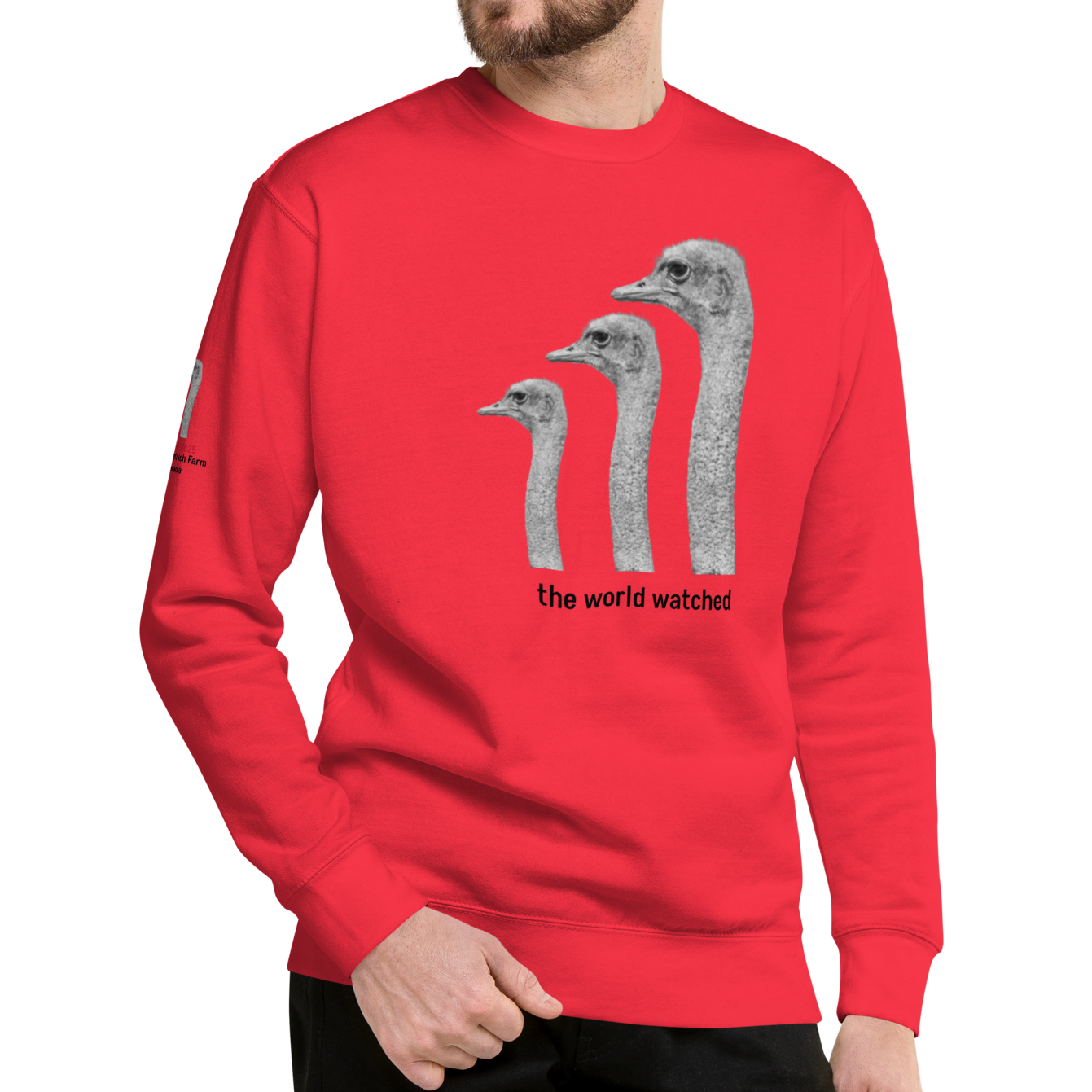 Canada Ostrich Farm Remembrance Sweatshirt for charity, Black Lettering (5 color options) S-2X