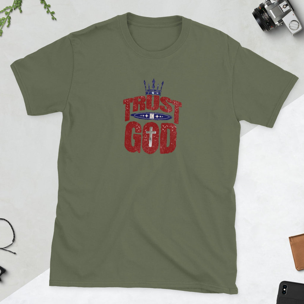 Trust in God Cross & Crown T-Shirt (5 color options) S-2X