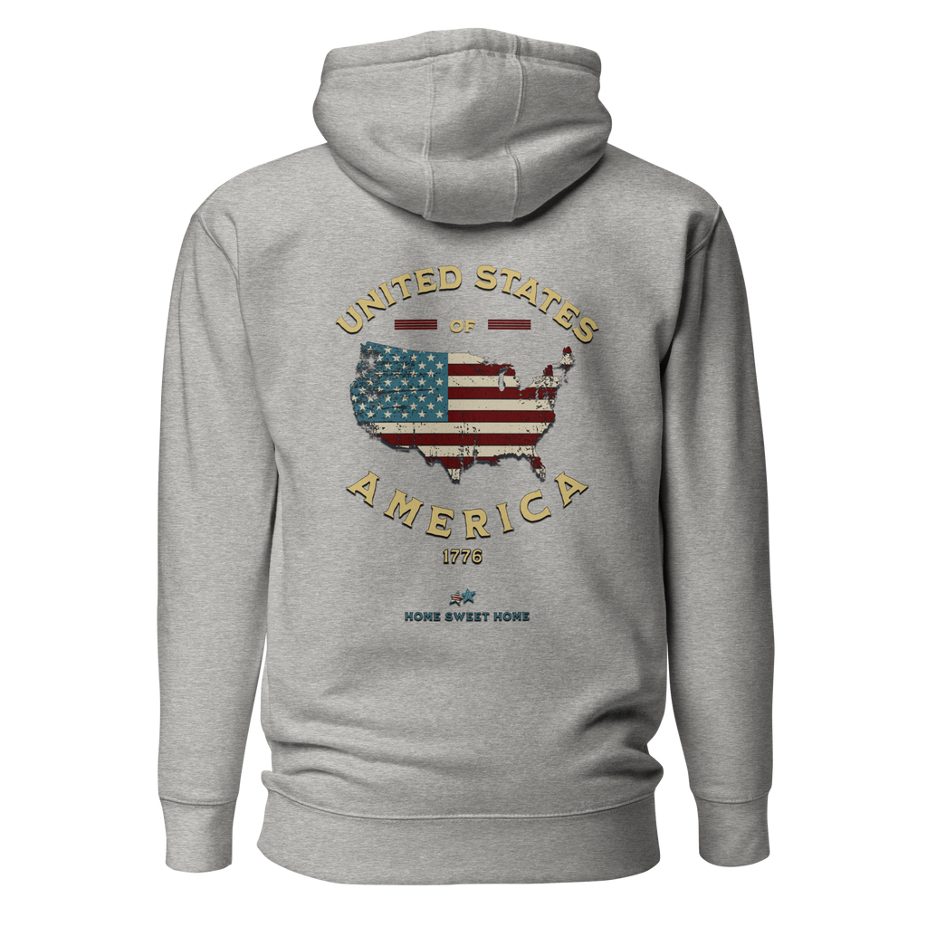 Celebratory All-American Patriotic 1776 USA 250 Proud American Citizen Unisex Hoodie (S-3X) 4 COLORS