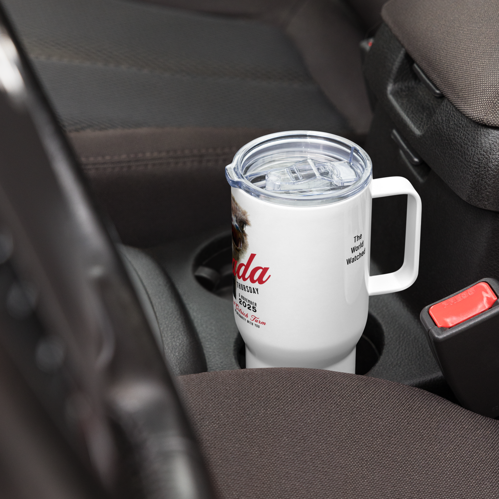 Canada Ostrich Farm Remembrance Travel Mug for charity (25 oz)