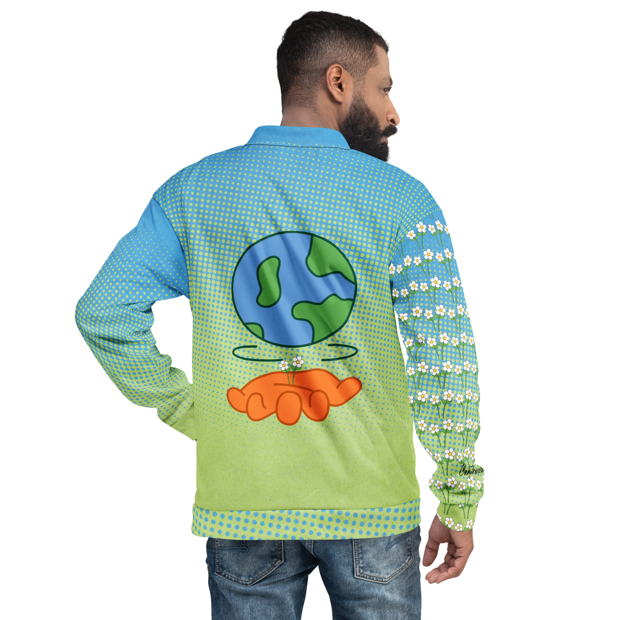 Happy Earth Bomber Jacket (S-2X)
