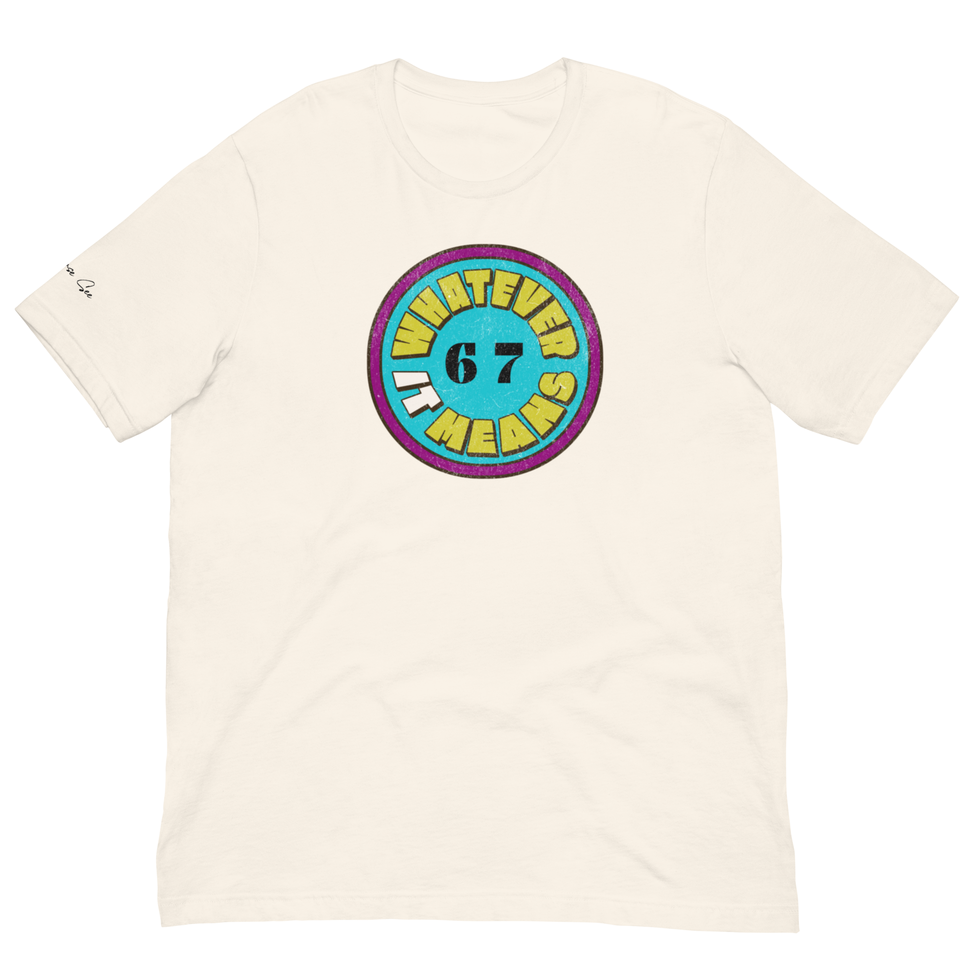 Wholesome Trendy Fun 6 7 WHATEVER IT MEANS Premium Unisex T-Shirt (S-2x) 4 Colors