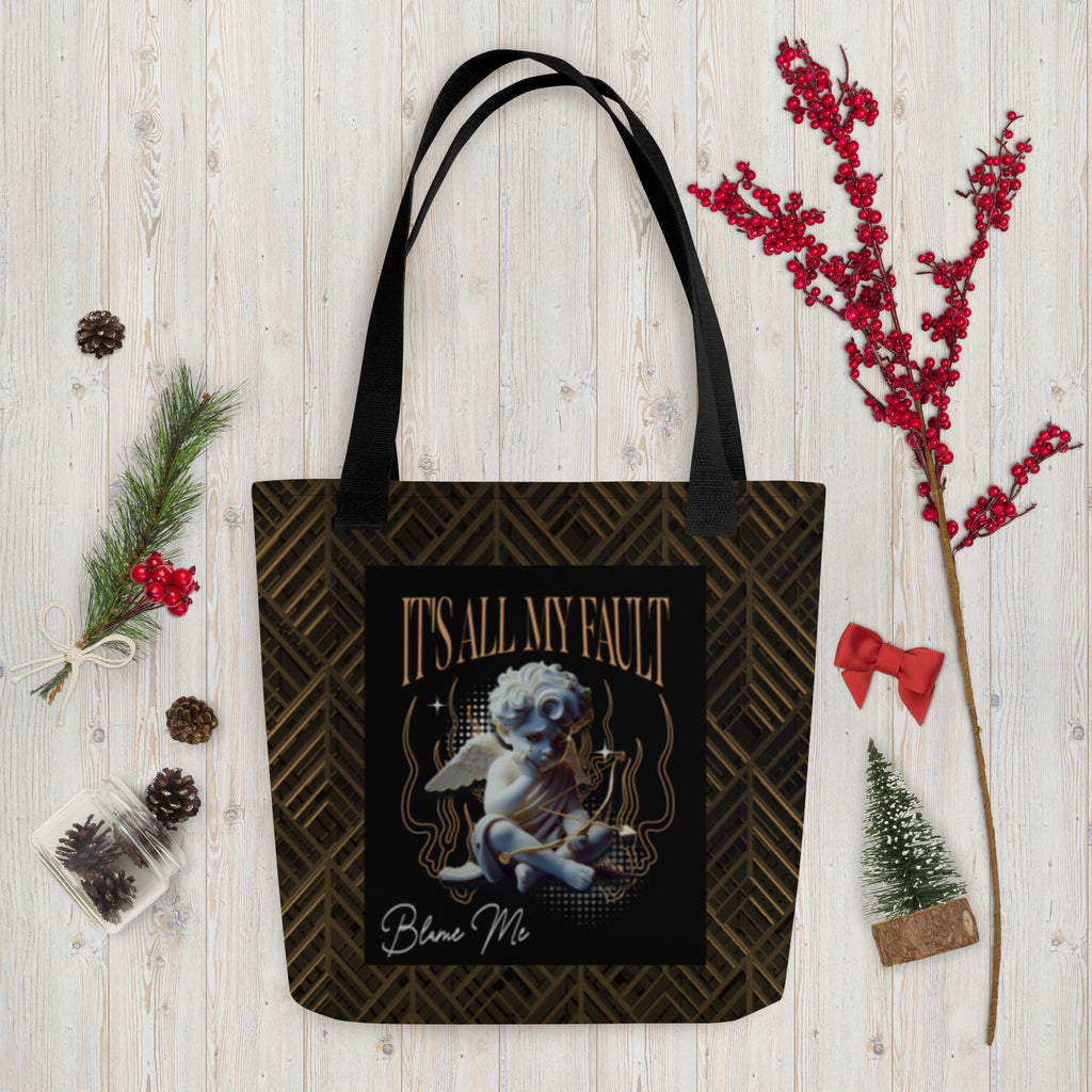 Blame Me Tote Bag (2 handle color options)