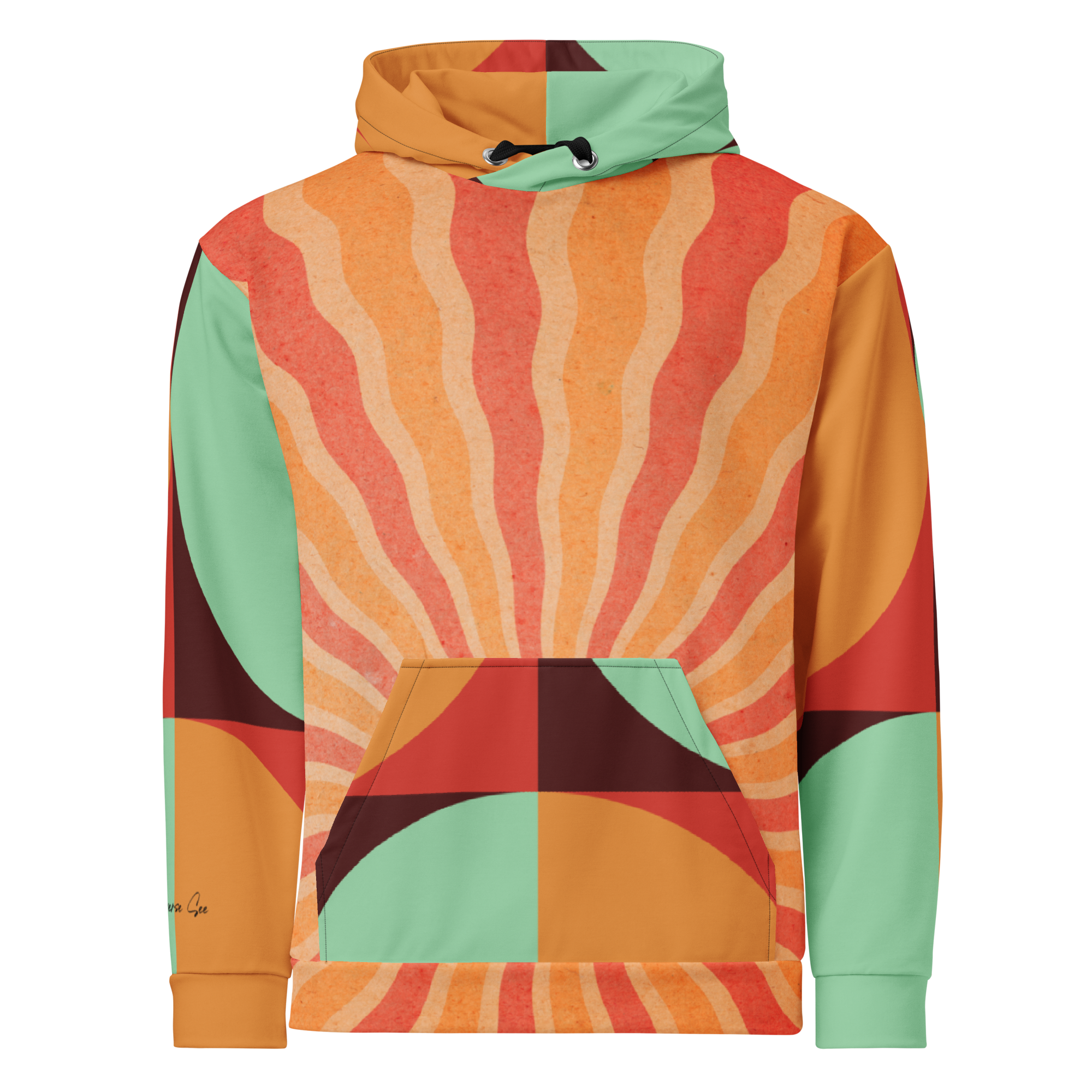 Blazing Warm Desert and Cool Cactus Southwestern Sun Unisex Hoodie (S-2X)