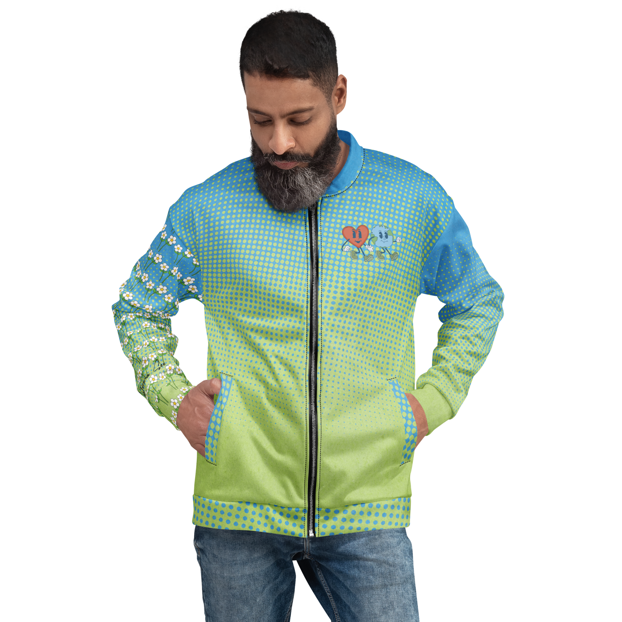 Happy Earth Bomber Jacket (S-2X)