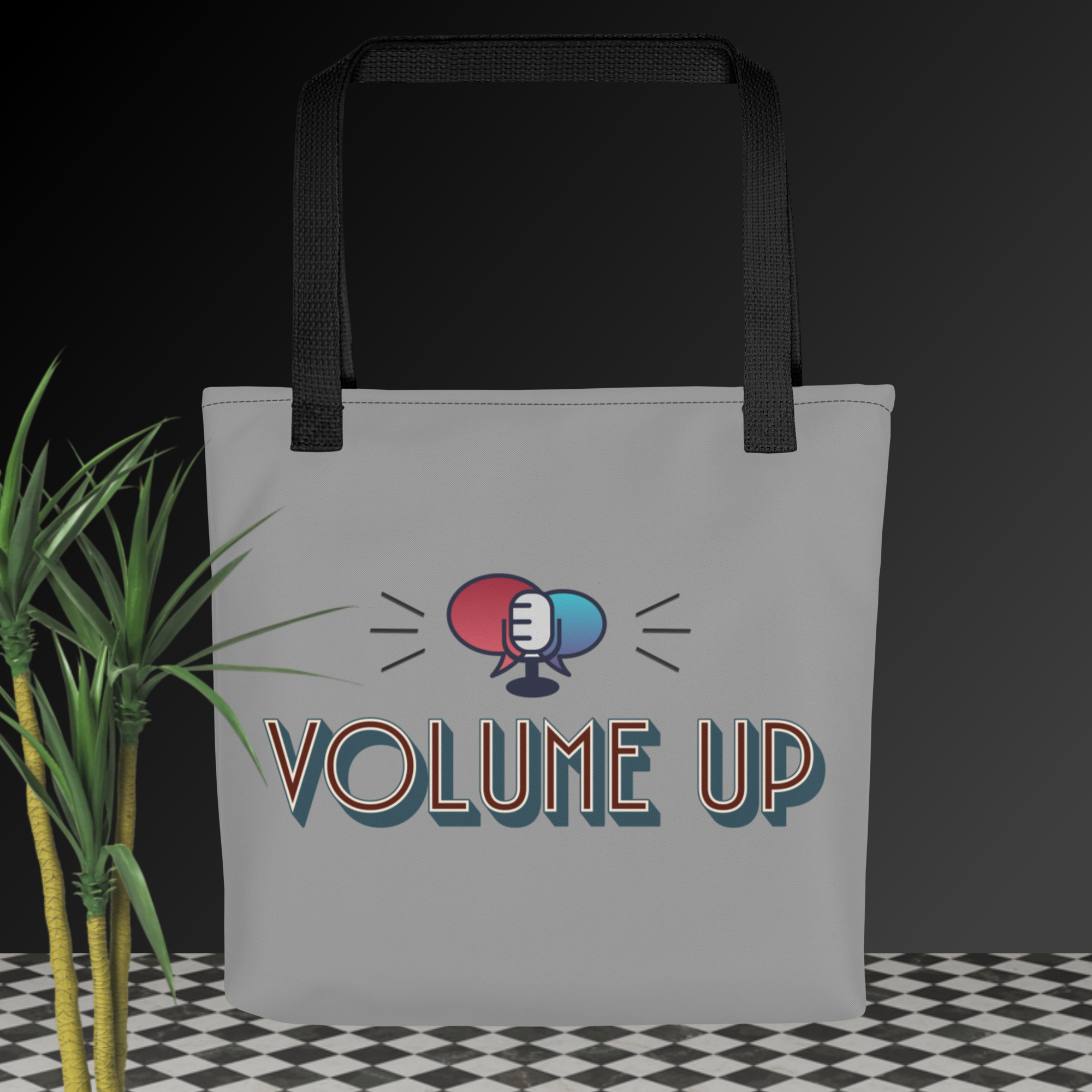 VOLUME UP Tote Bag (2 handle color options)