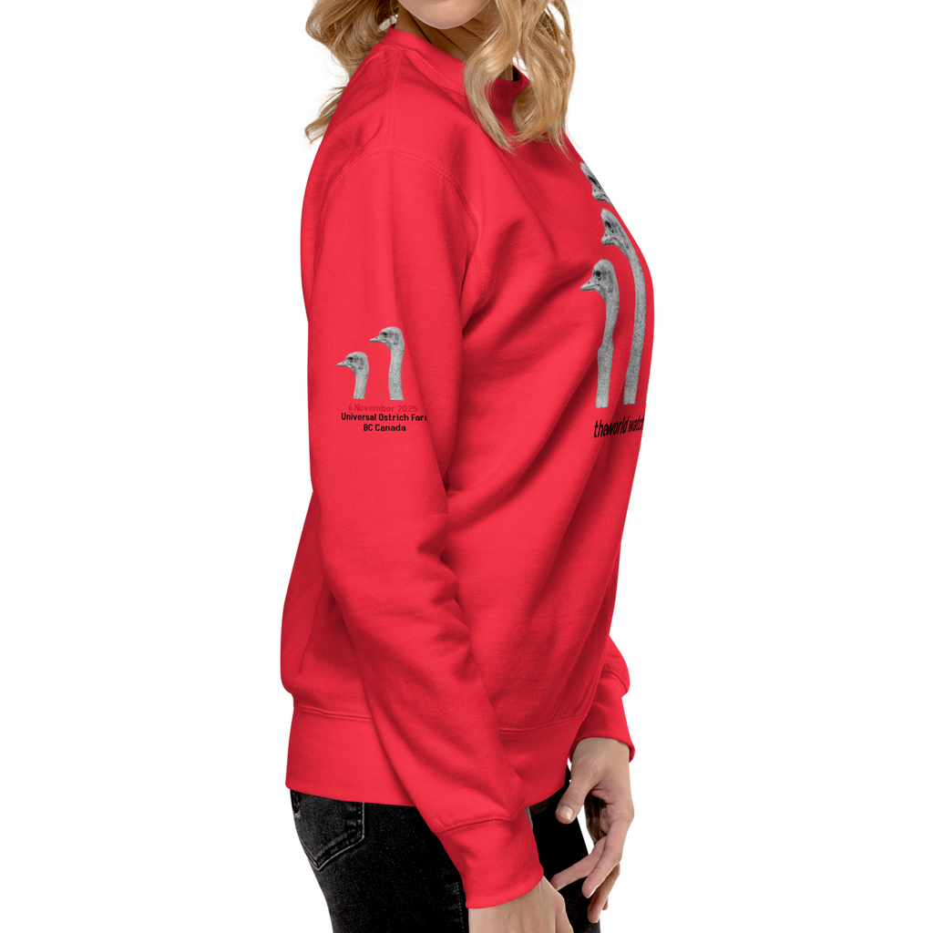 Canada Ostrich Farm Remembrance Sweatshirt for charity, Black Lettering (5 color options) S-2X
