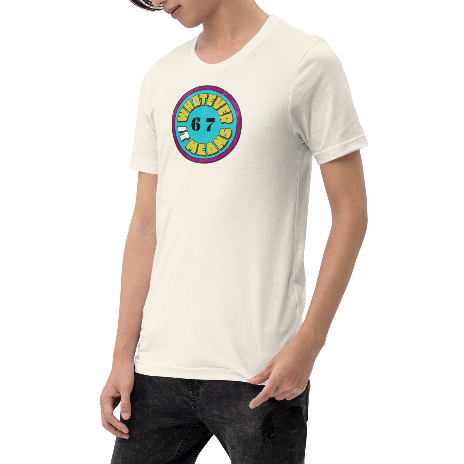 Wholesome Trendy Fun 6 7 WHATEVER IT MEANS Premium Unisex T-Shirt (S-2x) 4 Colors