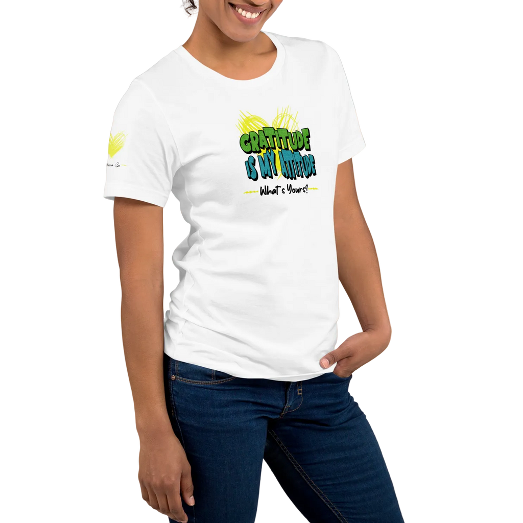 Chirpy and Uplifting Attitude of Gratitude is the Way Unisex T-shirt (S-2X) 5 Colors