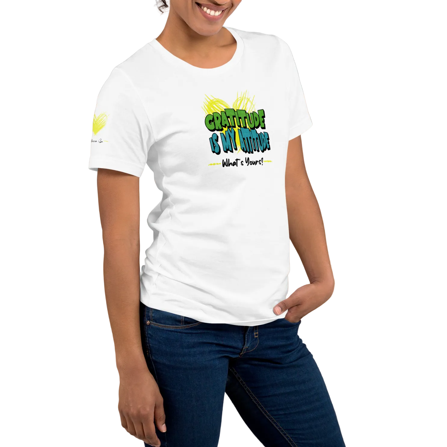 Chirpy and Uplifting Attitude of Gratitude is the Way Unisex T-shirt (S-2X) 5 Colors