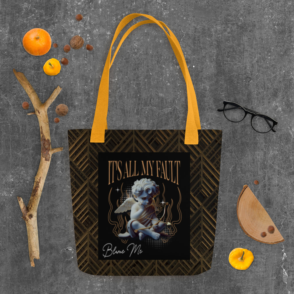 Blame Me Tote Bag (2 handle color options)