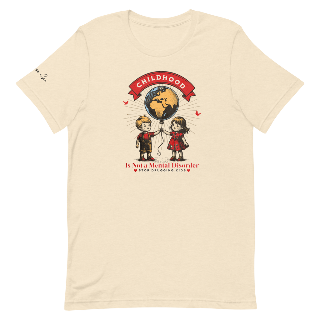 Whimsy, Retro, and Reflective Childhood Mental Health Premium Unisex T-Shirt (XS-2X) 4 Colors
