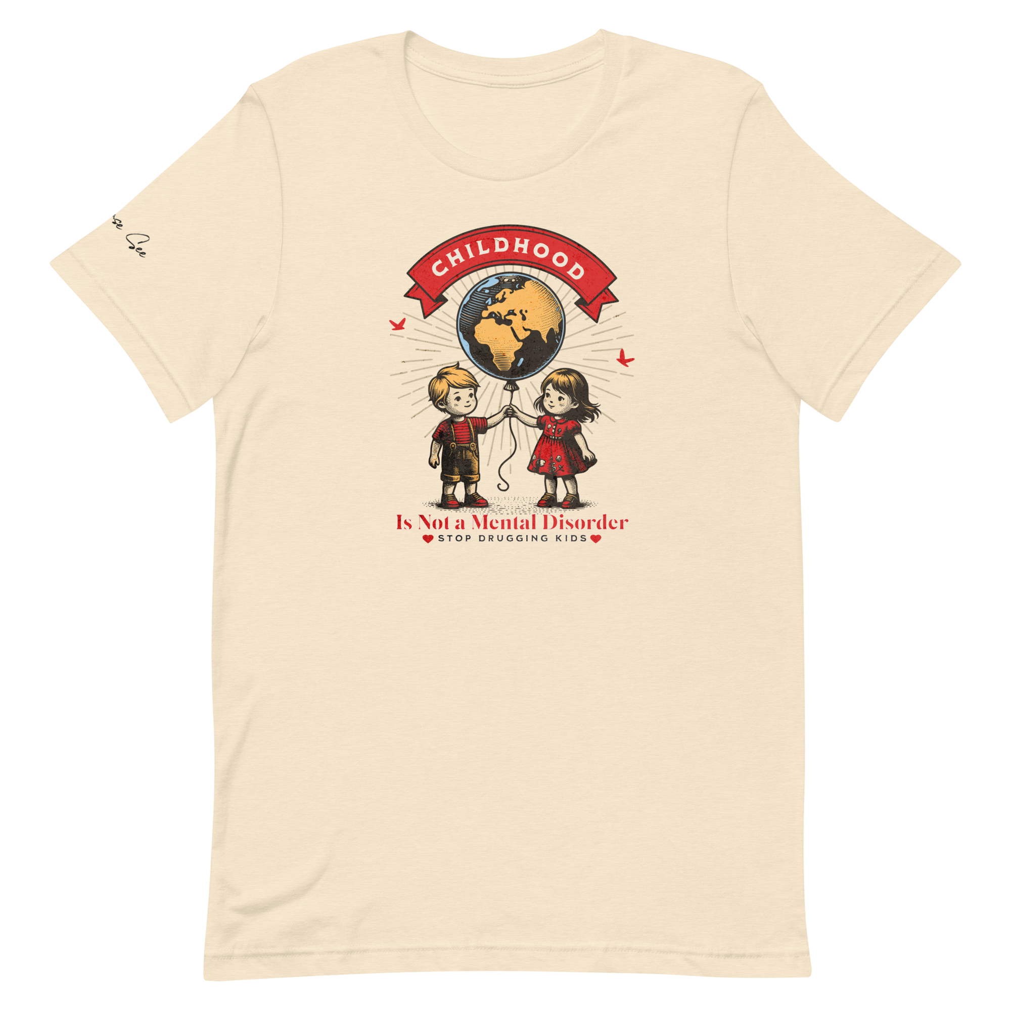 Whimsy, Retro, and Reflective Childhood Mental Health Premium Unisex T-Shirt (XS-2X) 4 Colors