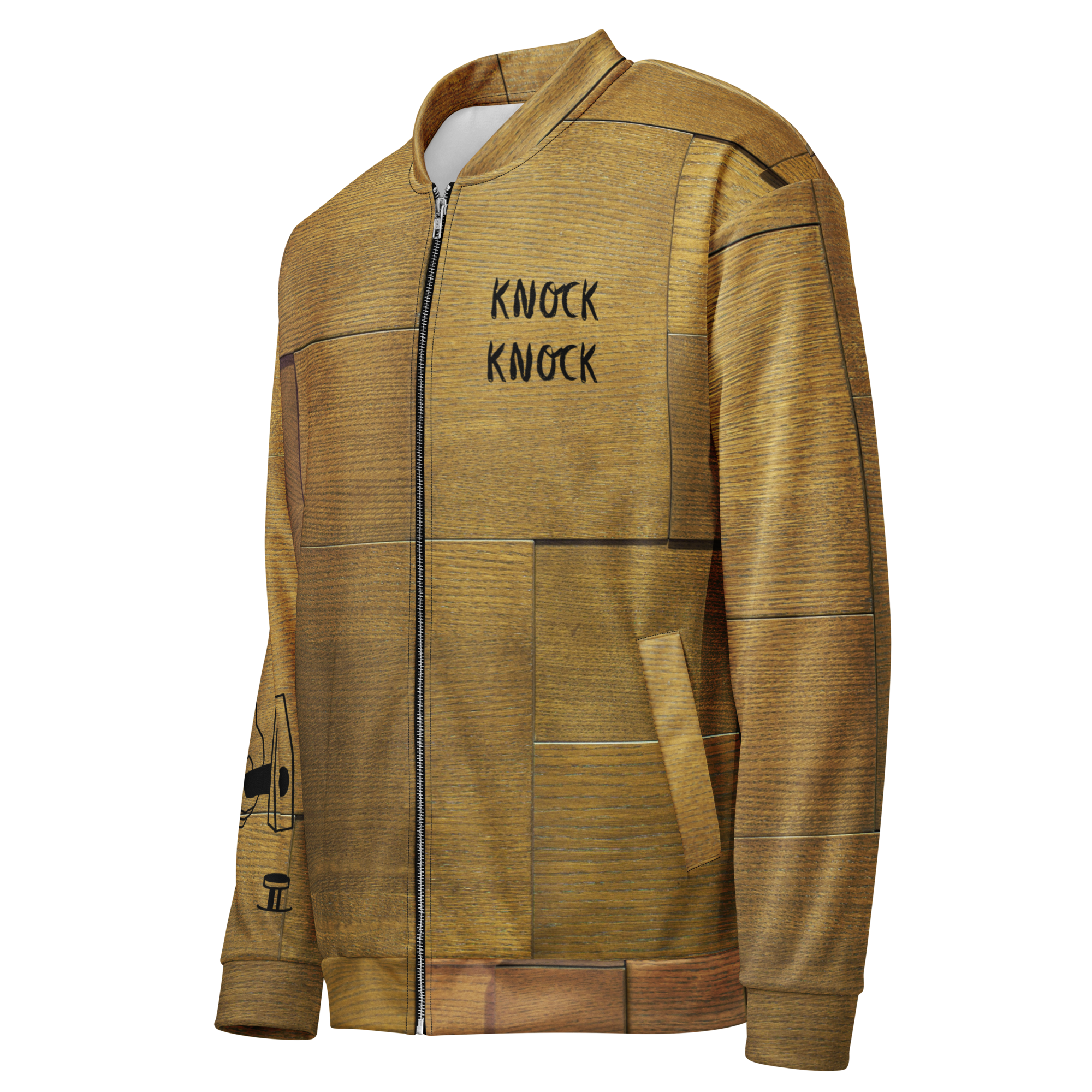 Knock On Wood Bomber Jacket (S-3X)