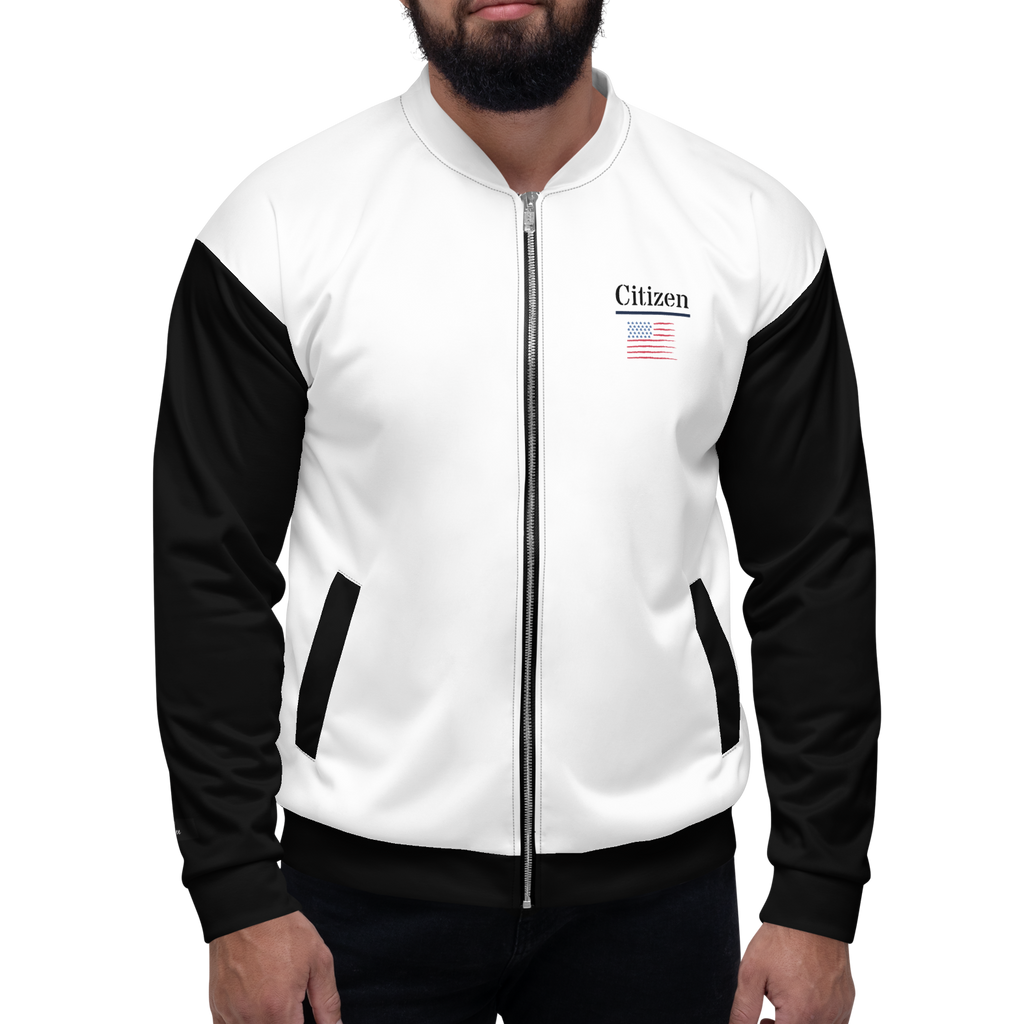 Uniting All Americans! Patriotic 1776 USA 250 Proud American Citizen Unisex Bomber Jacket (XS-3X)