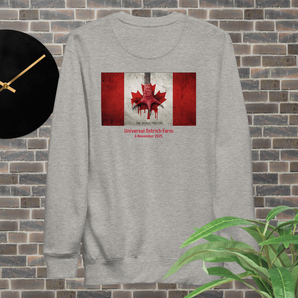 Canada Ostrich Farm Remembrance Flag & Foot Sweatshirt for charity (3 color options) S-2X
