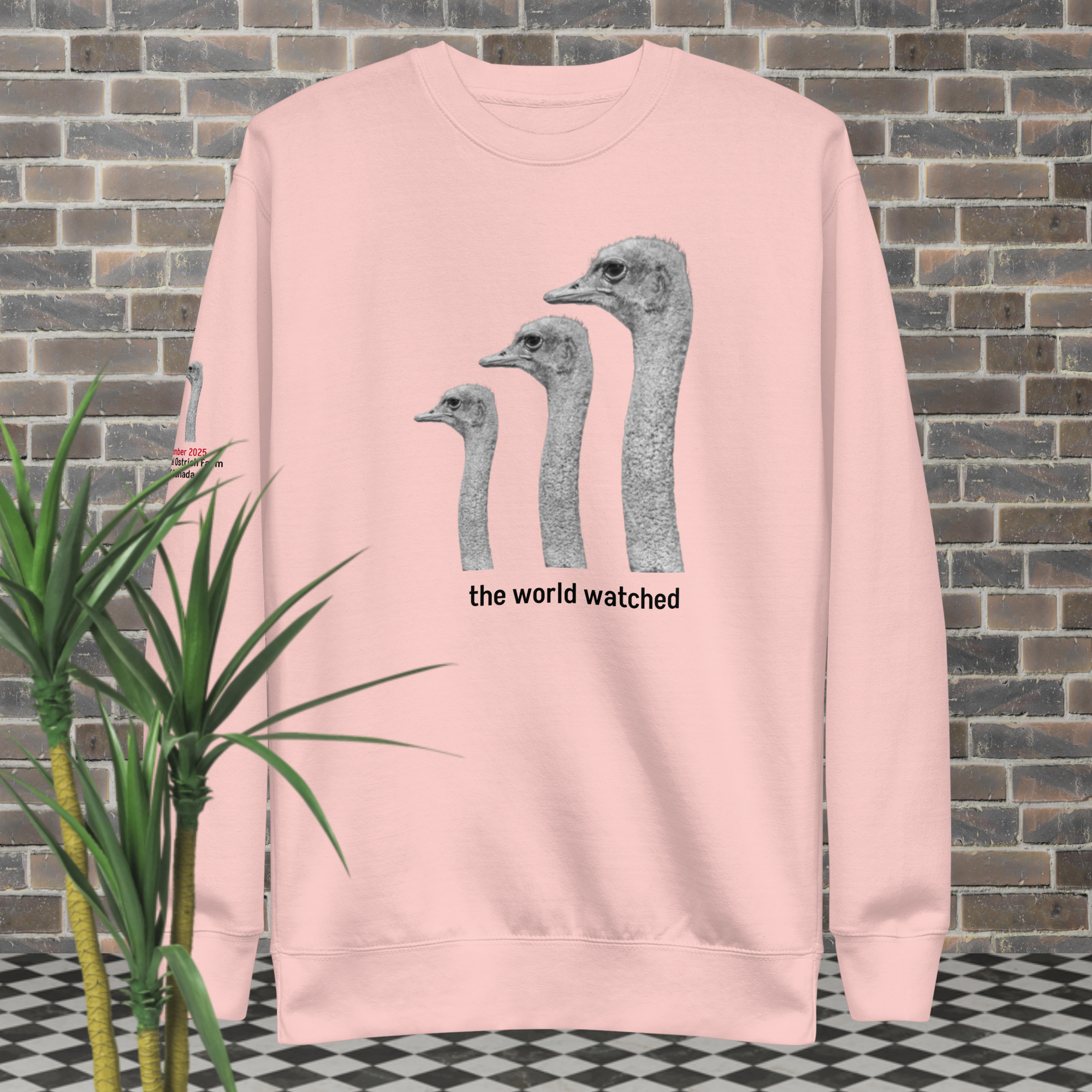 Canada Ostrich Farm Remembrance Sweatshirt for charity, Black Lettering (5 color options) S-2X