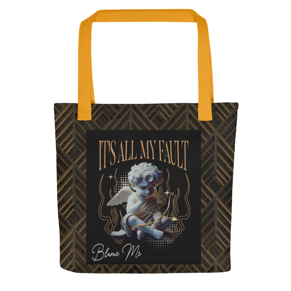 Sassy, Satirical, Adorably Angelic It's All My Fault Blame Me Tote Bag - 2 COLORS