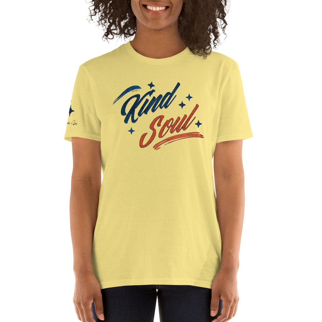 Expressively Generous, Kindhearted, Thoughtful, Considerate, and Compassionate Kind Soul Retro Unisex T-shirt (S-2X) 4 COLORS