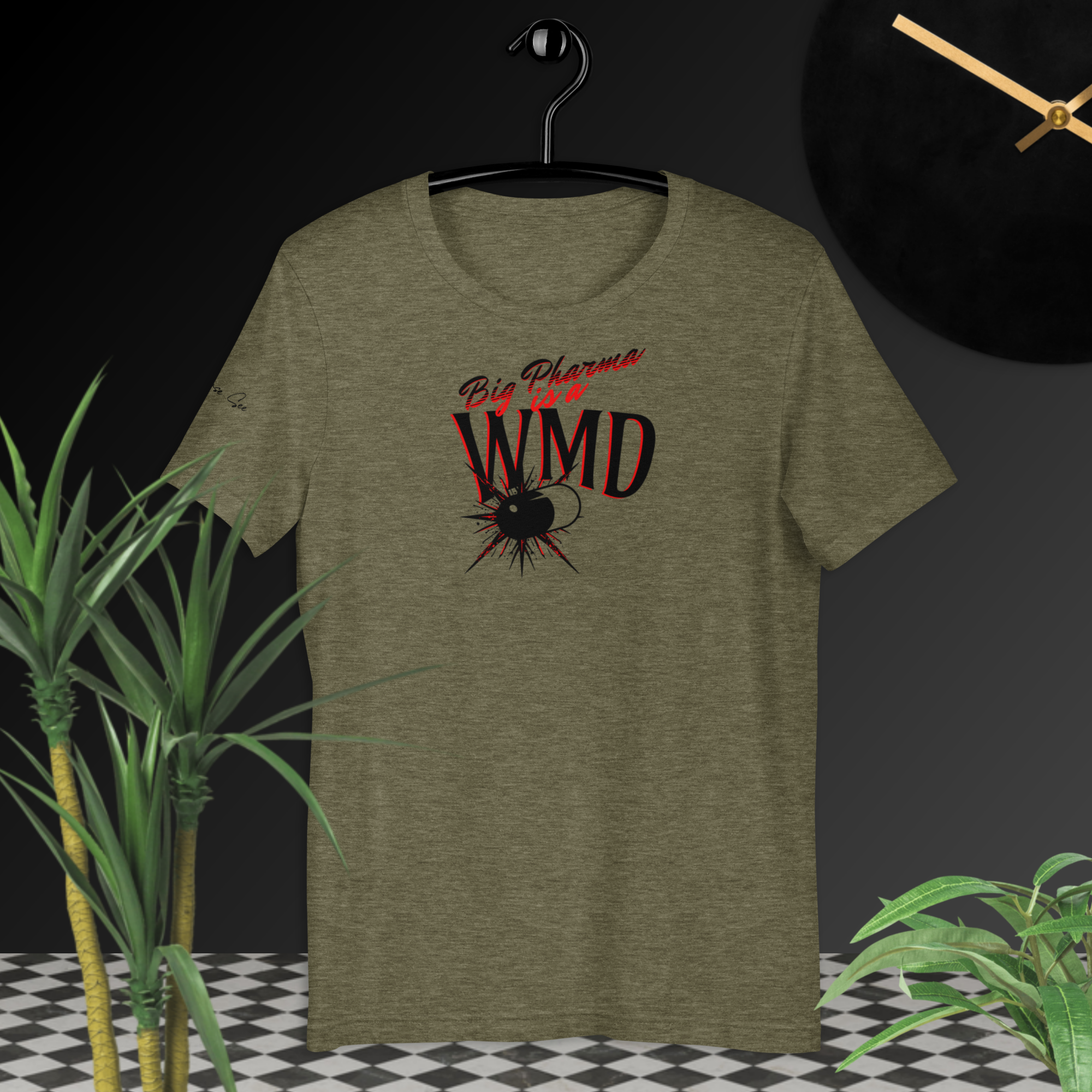 Big Pharma is a WMD Bold T-shirt (6 color options) S-2X