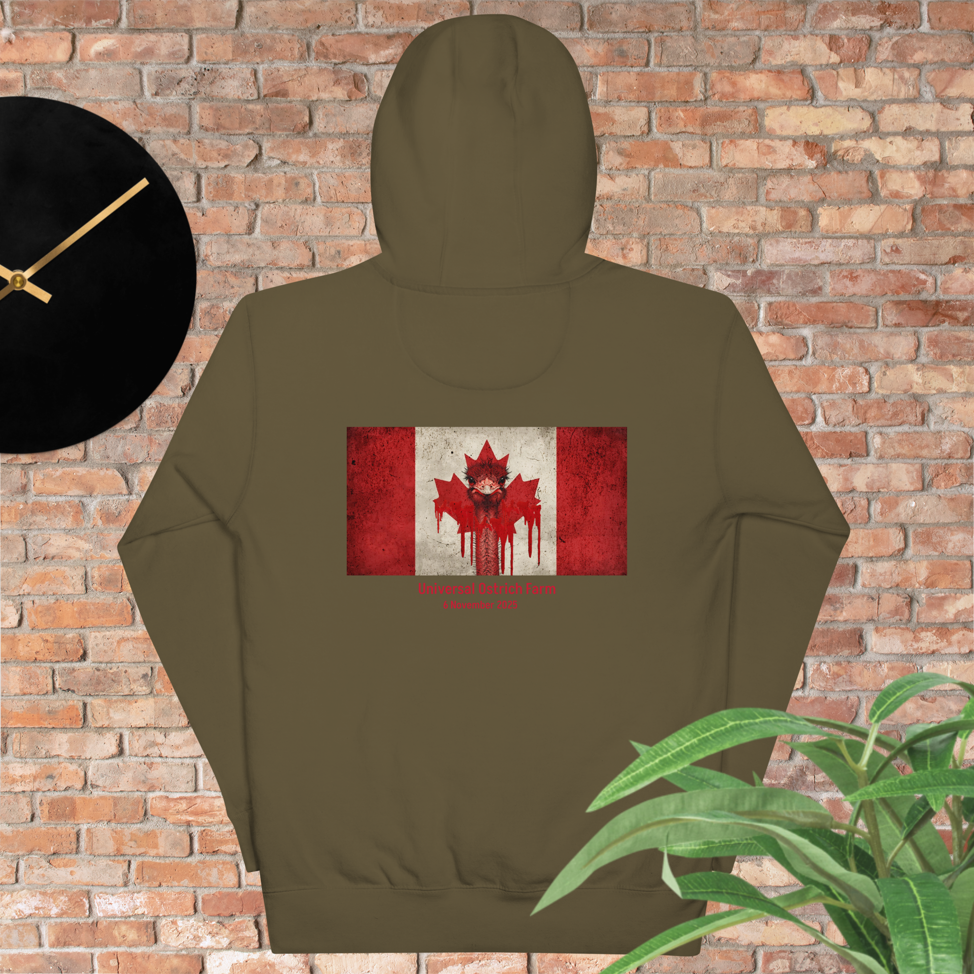 Canada Ostrich Farm Remembrance Flag Hoodie for charity (3 color options) S-2X