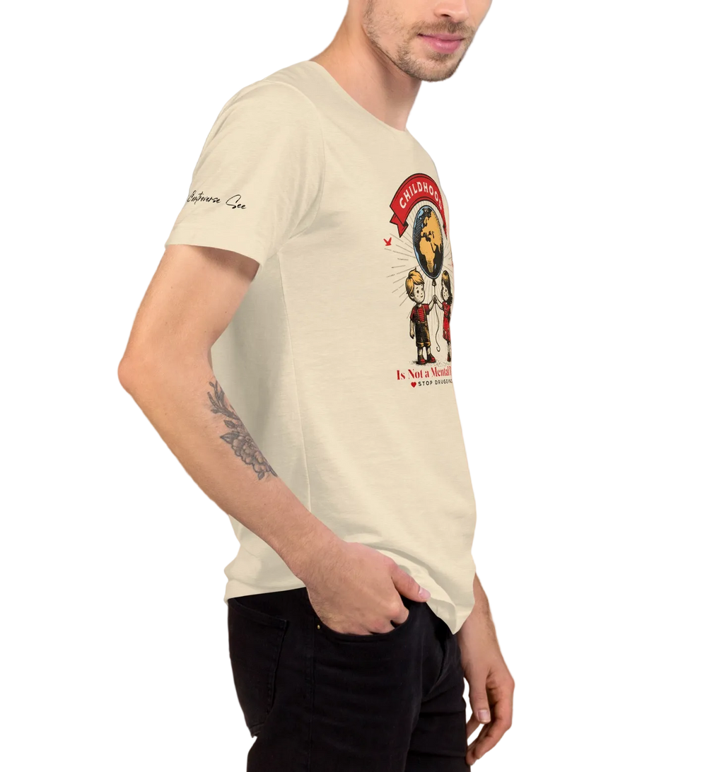 Whimsy, Retro, and Reflective Childhood Mental Health Premium Unisex T-Shirt (XS-2X) 4 Colors