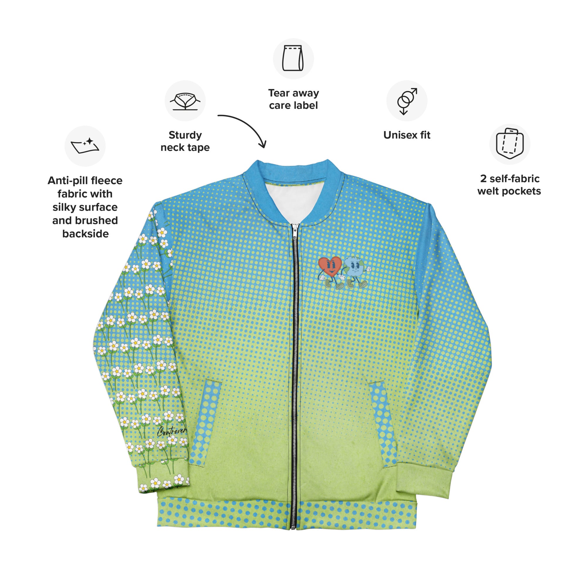 Happy Earth Bomber Jacket (S-2X)