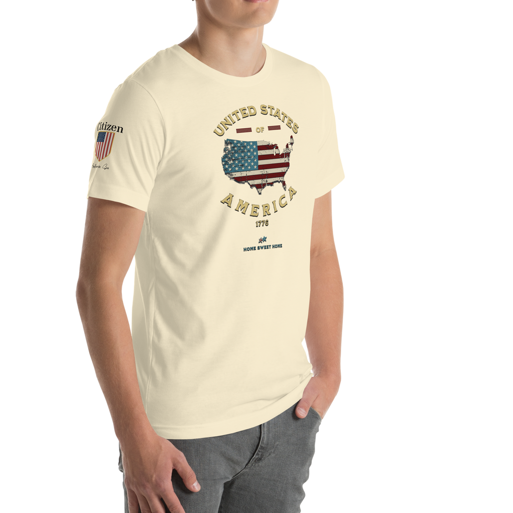 Americans Unite Patriotic 1776 USA 250 Proud American Citizen Unisex T-shirt (XS-3X) 5 COLORS
