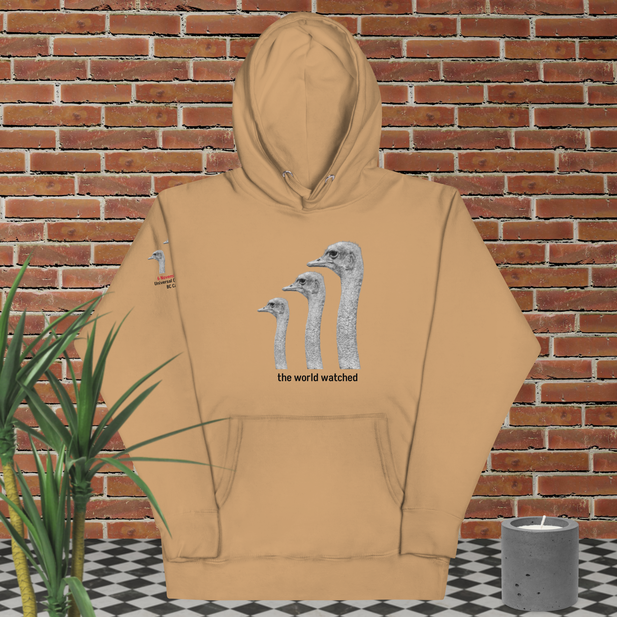 Canada Ostrich Farm Remembrance Hoodie for charity, Black Lettering (5 color options) S-2X